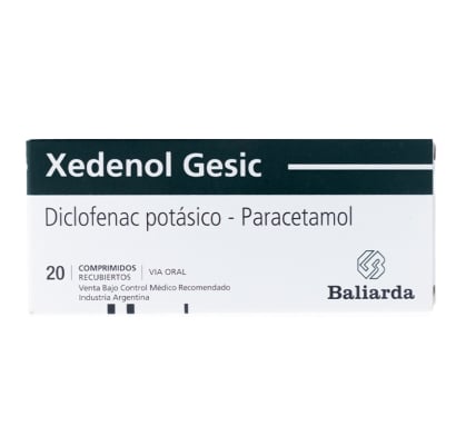 Xedenol Gesic 50 mg/300 mg 20 Comprimidos Recubiertos