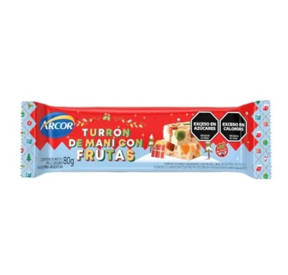 Turrón de Maní Arcor con Frutas 80 g 