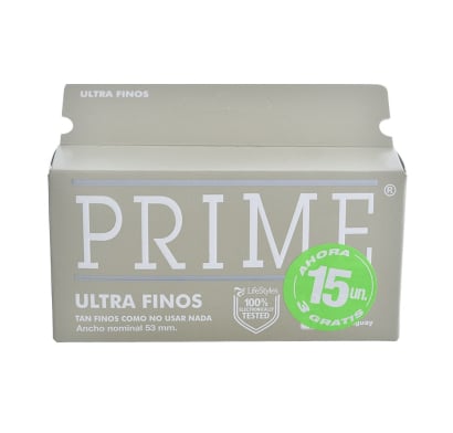 Preservativos Prime Ultrafino 12 Unidades