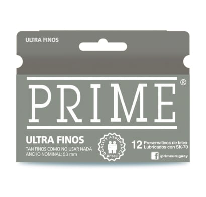 Preservativos Prime Ultrafino 12 Unidades