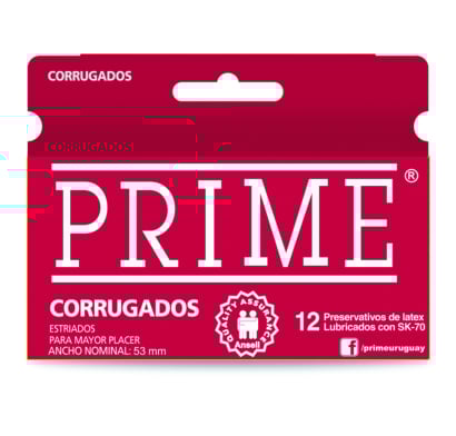 Preservativos Prime Corrugados 12 Unidades