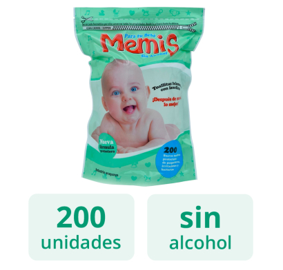 TOALLA MEMIS REPUESTO 200 UNIDADES