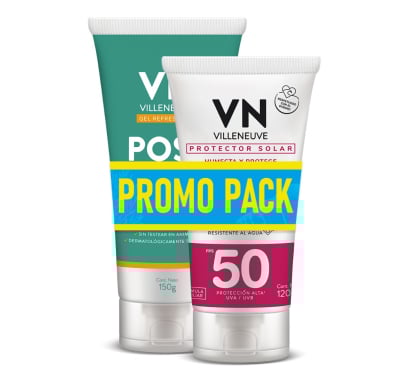 Protector Solar Villeneuve FPS50 120 g + Gel Post Solar 150 g