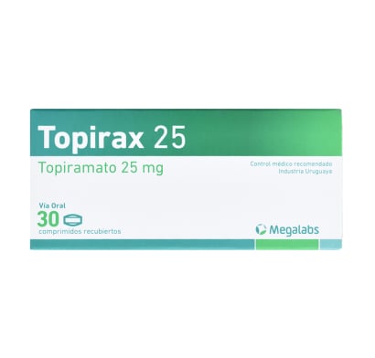 Topirax 25 mg 30 Comprimidos