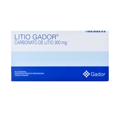 Litio Gador 300 mg 30 Comprimidos