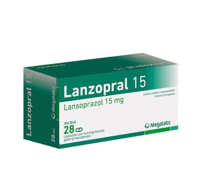 Lanzopral 15 mg 28 Cápsulas