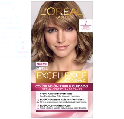 Tinta L'Oréal Paris Excellence Creme N°7 Rubio