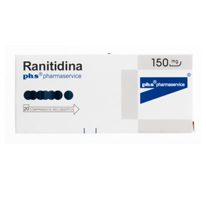 Ranitidina Phs 150 mg 20 Comprimidos