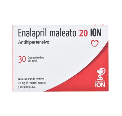 Enalapril Maleato ION 20 mg 30 Comprimidos