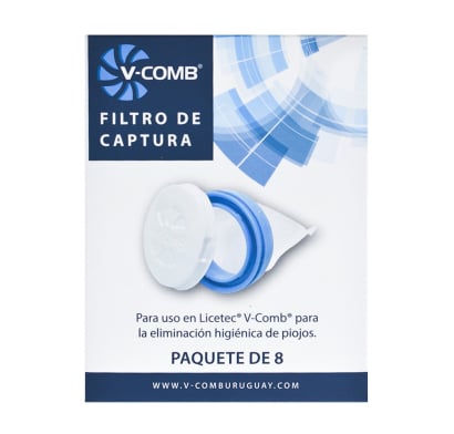 Repuesto de Filtros Peine Fino Eléctrico V-COMB 8 Unidades