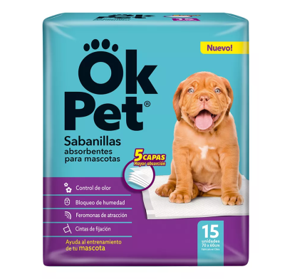 Sabanilla Ok Pet 15 Unidades