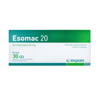 Esomac 20 mg 30 Cápsulas Gastrorresistentes 