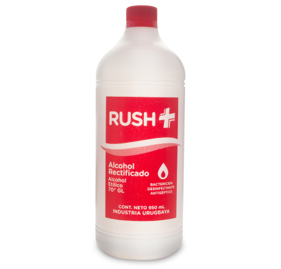 ALCOHOL RECTIFICADO RUSH 70% 950 ML.