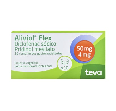 Aliviol Flex 50 mg/4 mg 10 Comprimidos Gastrorresistentes