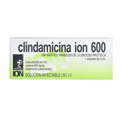 Clindamicina ION 600 mg Inyectable 1 Ampolla