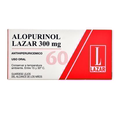 Allopurinol 300 mg 60 Comprimidos Lazar