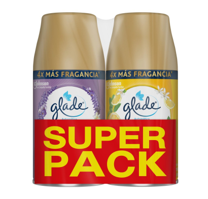 Recarga Aromatizante de Ambiente Automático Glade Lavanda + Limón 175 g 2 Unidades
