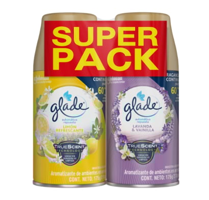 Recarga Aromatizante de Ambiente Automático Glade Lavanda + Limón 175 g 2 Unidades