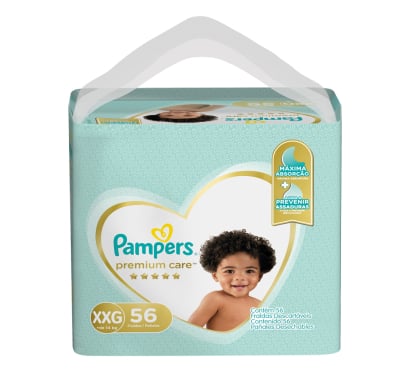 Pañales Pampers Premium Care Bag XXG 56 Unidades
