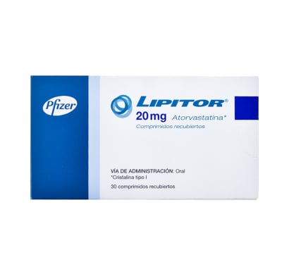 Lipitor 20 mg 30 Tabletas