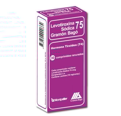 Levotiroxina 75 mg 30 Comprimidos Ranurados
