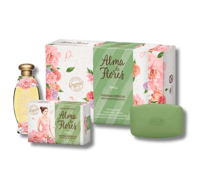 Set Alma de Flores Colonia + 2 Jabones + Jabonera