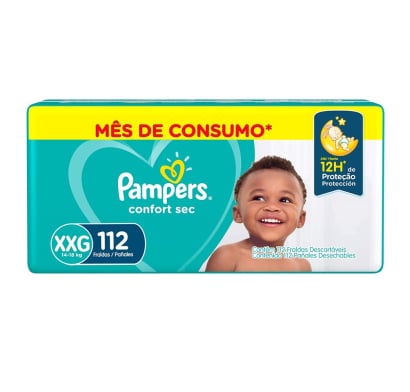 Pañales Pampers Confort Sec Forte Bag Xxg 112 Unidades