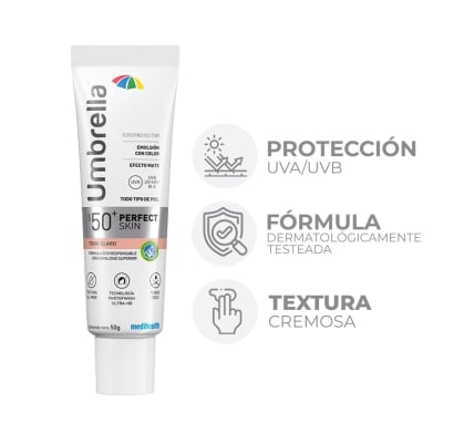 Protector Solar Umbrella Perfect Skin Tono Claro FPS50+ 50 g