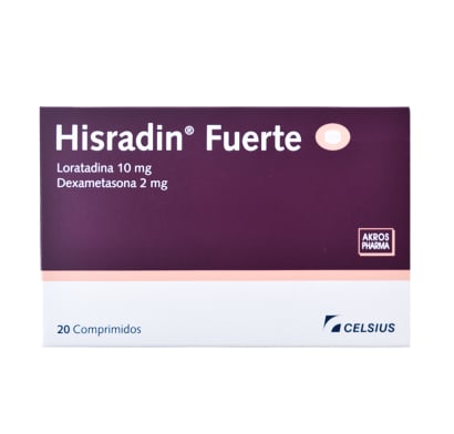 Hisradin Fuerte 10 mg/2 mg 20 Comprimidos
