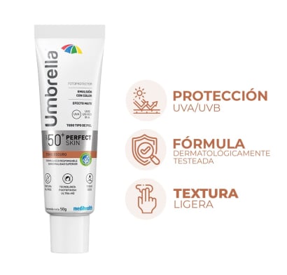 Protector Solar Umbrella Perfect Skin Tono Oscuro FPS50+ 50 g