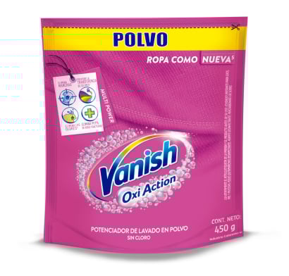Jabón en Polvo para Ropa Vanish Rosa Refill 450 g