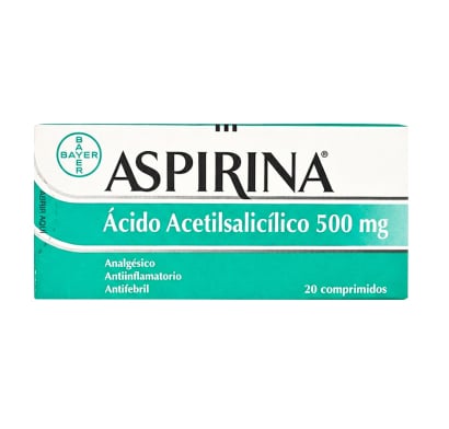 Aspirina 500 mg 20 Comprimidos