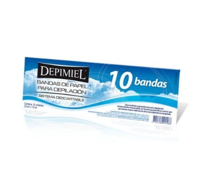 BANDA DEPILATORIA DEPIMIEL PAPEL X10 UNIDADES
