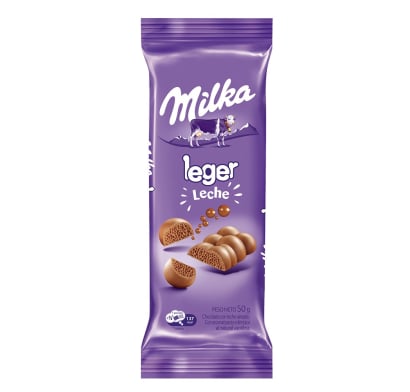 Tableta de Chocolate Milka Leger de Leche 45 G
