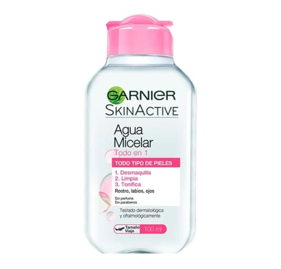 Agua Micelar Garnier Skin Active Todo en 1 100 ml