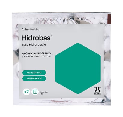 Apósitos Antisépticos Hidrobas 10 x 10 cm 2 Unidades