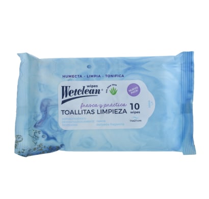 Toallitas Húmedas Wetclean Multiuso 10 Unidades