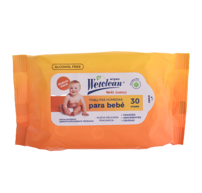 TOALLITAS HUMEDAS WETCLEAN X30 UNIDADES.