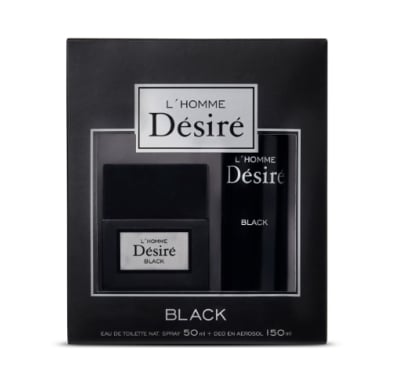 PERFUME DESIRE BLACK FOR MEN EDT 50ML + DESODORANTE 1EDT 50ML