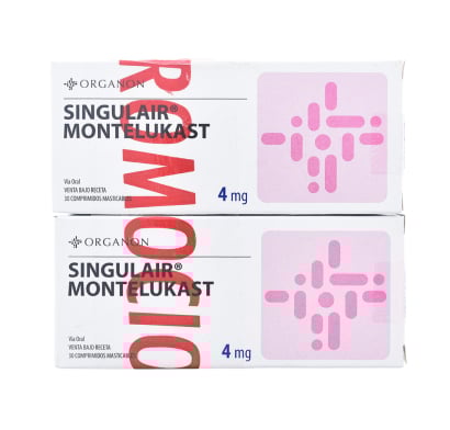 Singulair 4 mg 30 Comprimidos Masticables 2 Unidades