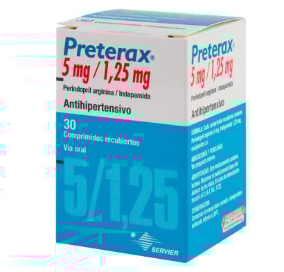 Preterax 5 mg/1.25 mg 30 Comprimidos Recubiertos
