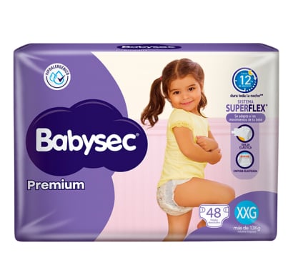 Pañales Babysec Premium XXG 48 Unidades