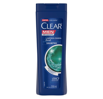 SHAMPOO CLEAR MEN ANTI CASPA 2 EN 1 200 ML