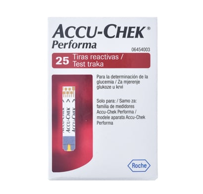 TIRAS ACCU-CHEK PERFORMA 25 UNIDADES