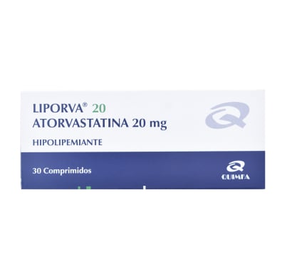 Liporva 20 mg 30 Comprimidos