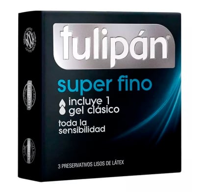 Preservativos Tulipán Super Fino 3 Unidades