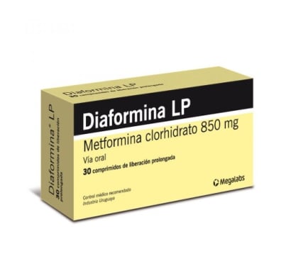 DIAFORMINA LP 850 MG 30 COMPRIMIDOS