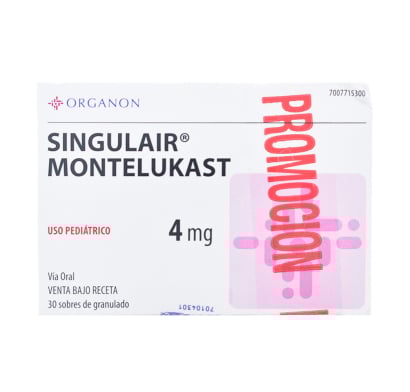 Singulair 4 mg 30 Sobres de Granulado 2 Unidades