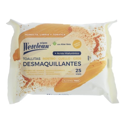 Toallitas Desmaquillantes Wetclean 25 Unidades
