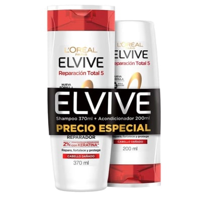 Shampoo Elvive Restauración Total 5 370 ml + Acondicionador 200 ml